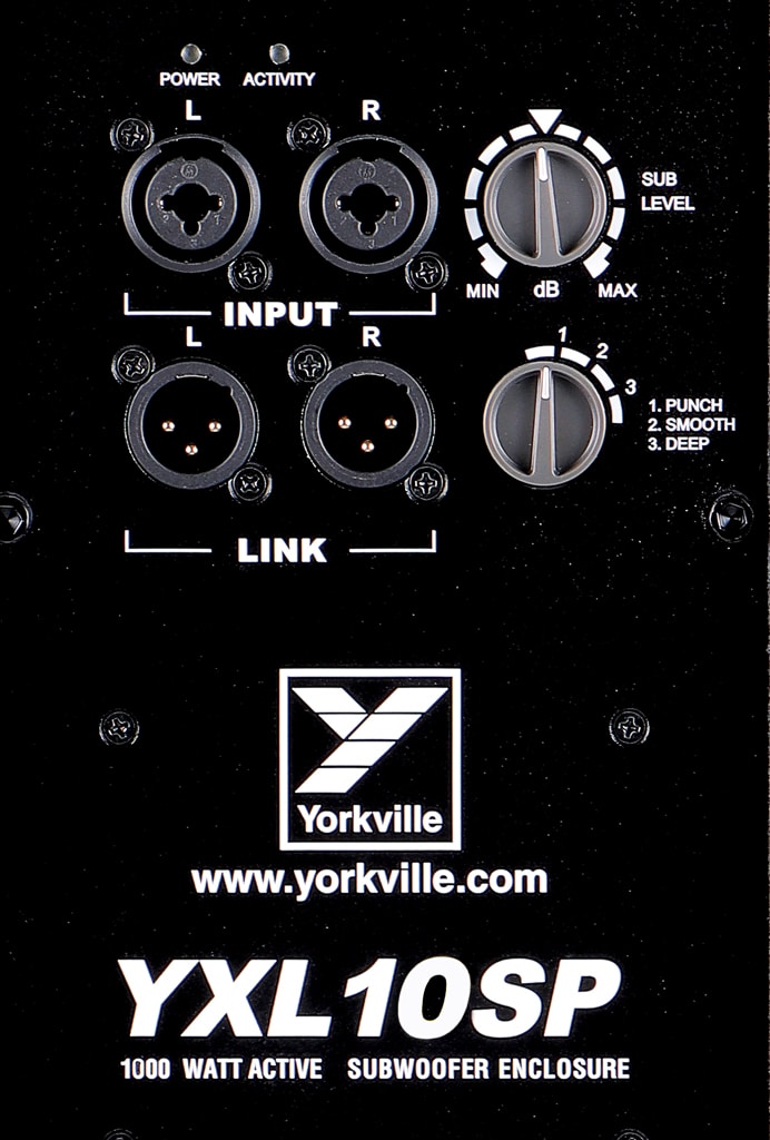 Pair of 2x Yorkville YXL10SP 10" Powered Sub + Dollies & Cables - Image 5