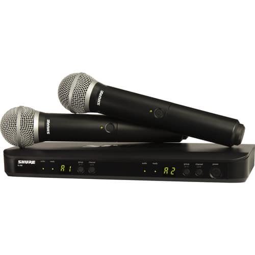 Shure BLX288/PG58 H9 Dual-Transmitter Wireless System w/ 2 PG58 Mics + Carry Bag - Image 2