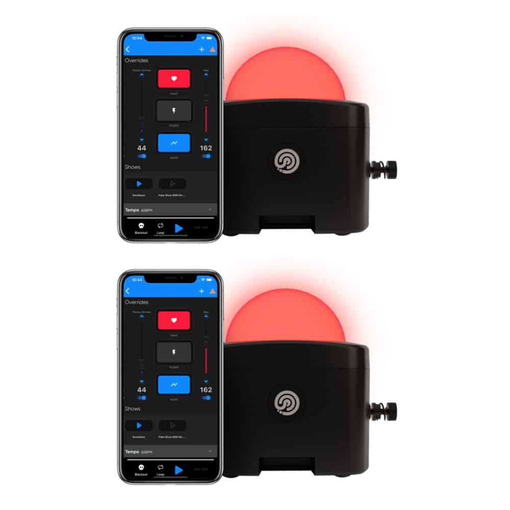Pair of 2x Blizzard Hemisphere BATTERY POWERED + WIRELESS LED EFFECT