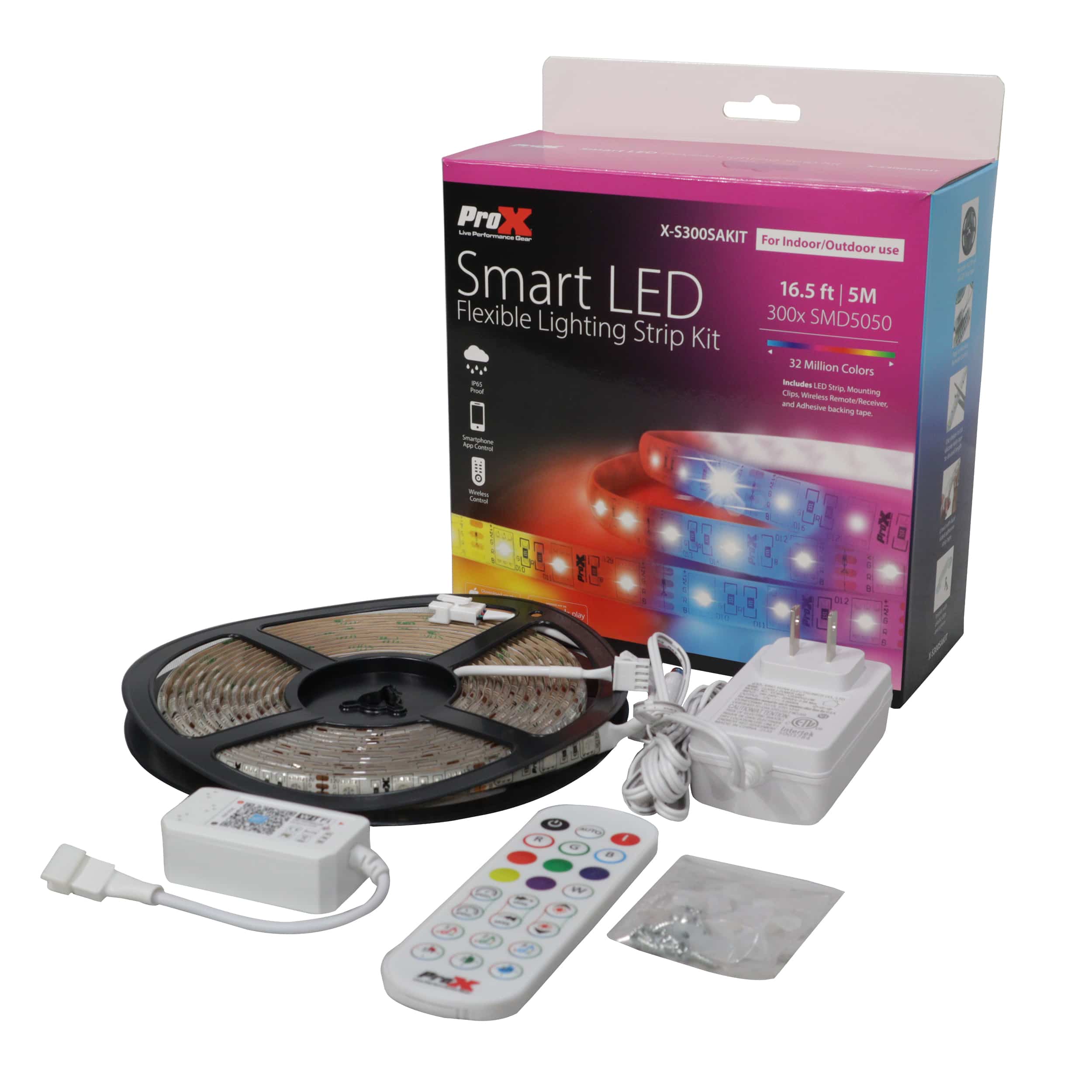 Pro X Smart LED Flexible Lighting Strip Kit 16ft Pack 300x SMD5050 RGB LED - Image 2