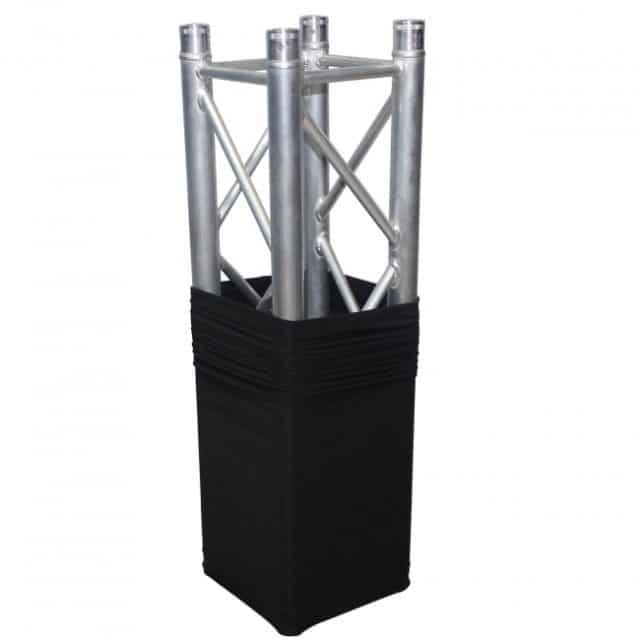 2x Pro X Black 3.28ft 1 meter Lycra Cover Scrim Sleeve fits 12" Quad Box Truss Segment - Image 3