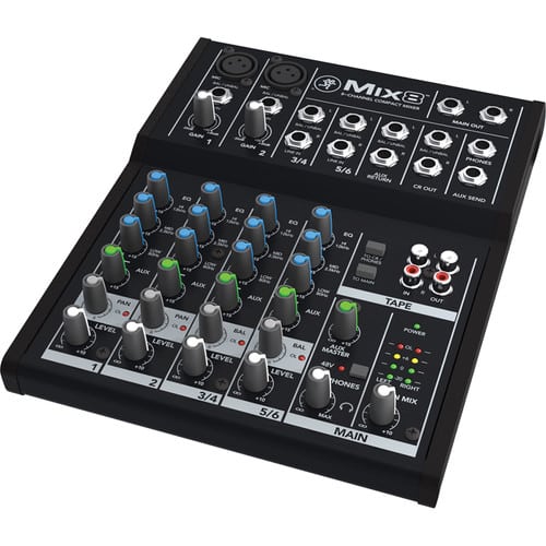 Bundle of Mackie Mix8 8 Channel Mixer + Headphones, Cables, Ties - Image 4