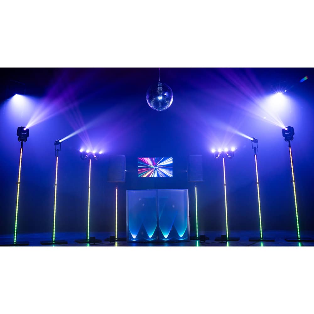 8x Chauvet DJ FLEXstand FX ILS telescoping stand with built-in LED strip & Bags - Image 2
