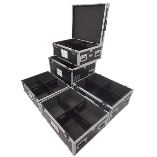 PRO X 5 Tier TruckPax Utility ATA Flight Case Truck Storage Road Case with Dividers and 4" in casters – 24"x30"x68" Ext - Image 2