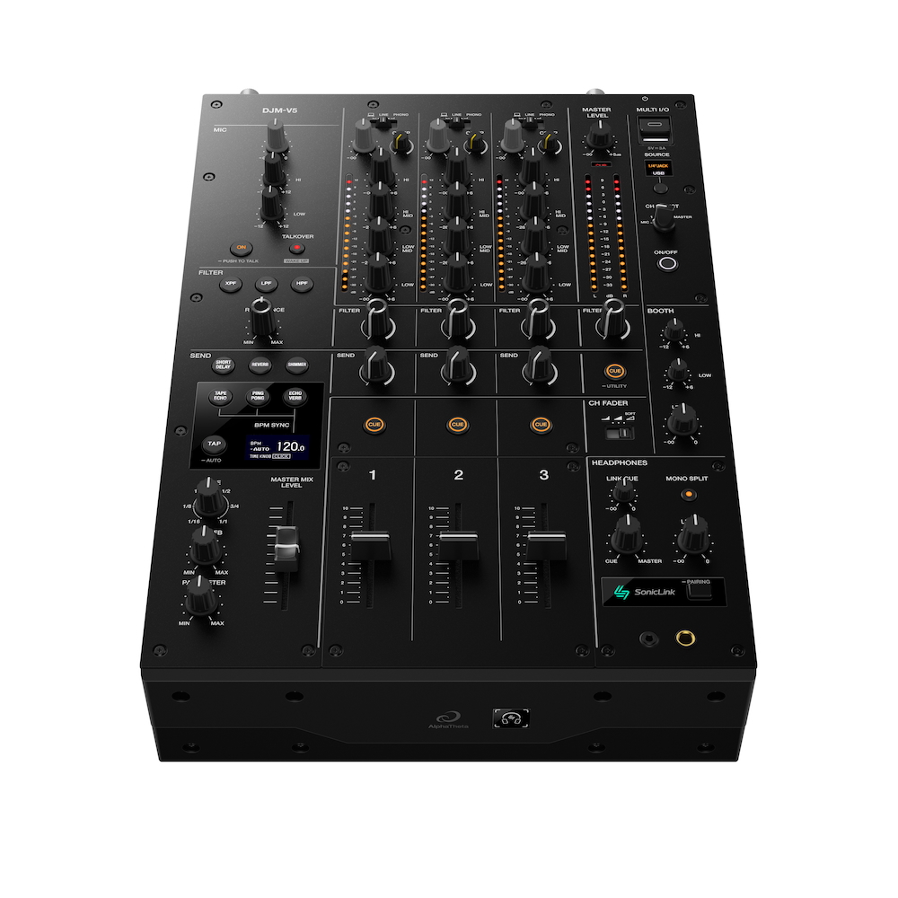 AlphaTheta DJM-V5 3-channel DJ Mixer + XLRS and Wraps - Image 3