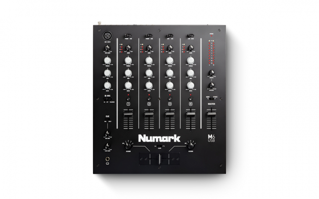 Numark M6USB Black 4-Channel DJ Mixer with USB Interface + Headphones - Image 2