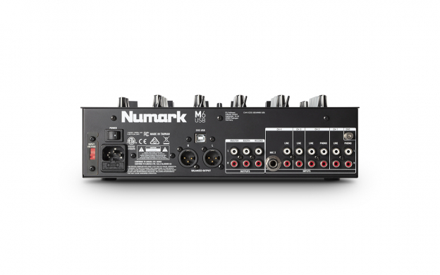 Numark M6USB Black 4-Channel DJ Mixer with USB Interface + Headphones - Image 3
