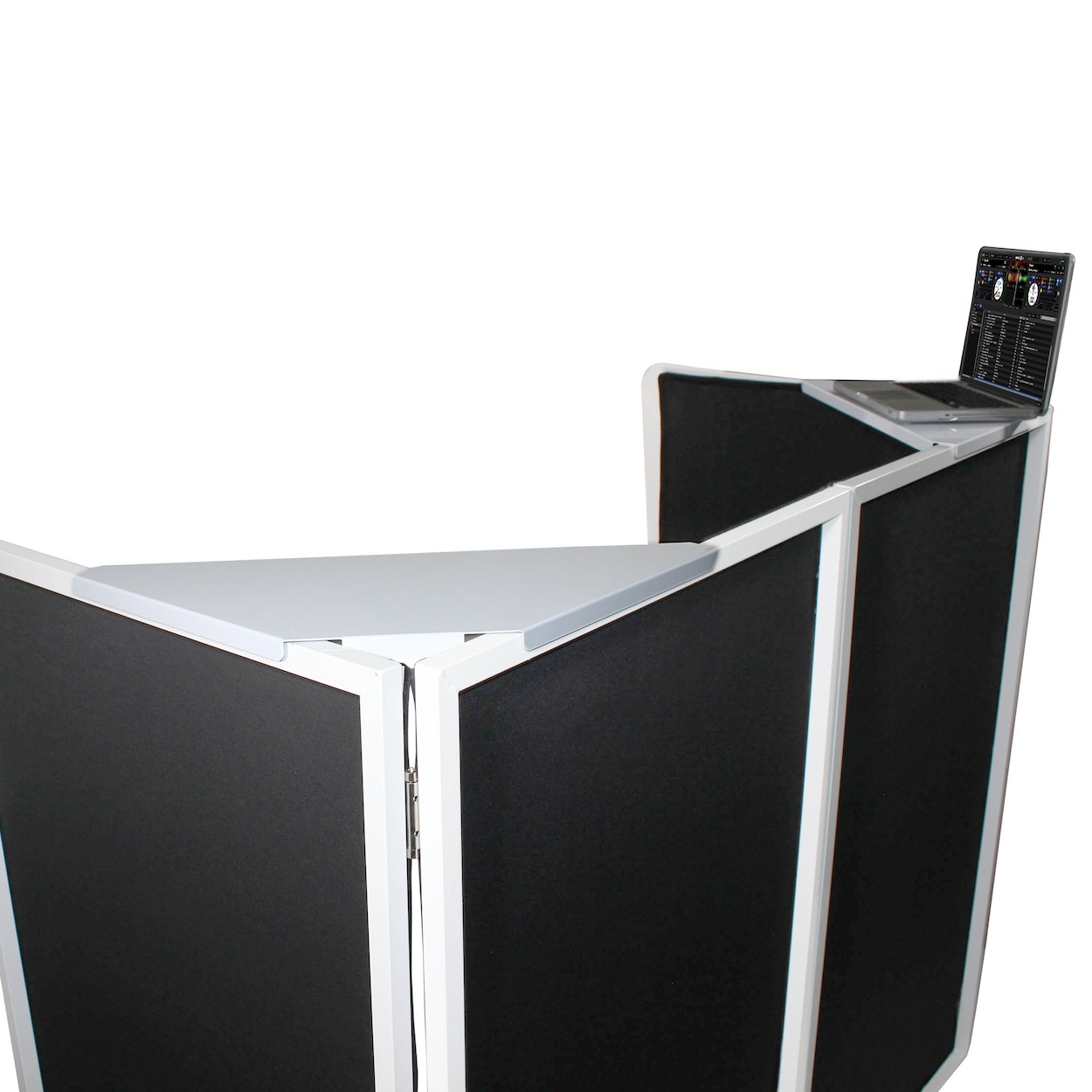 Pro X 4 Panel DJ Facade MK3 Black Frame + 2 Corner Shelves & Carry Bag + Black and White Scrims + 4x Wash Lights + 3x DMX Cables - Image 2