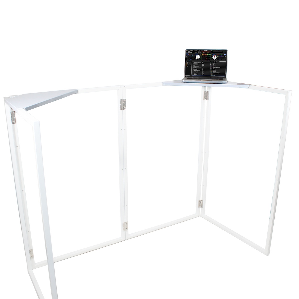 Pro X 4 Panel DJ Facade MK3 Black Frame + 2 Corner Shelves & Carry Bag + Black and White Scrims + 4x Wash Lights + 3x DMX Cables - Image 4