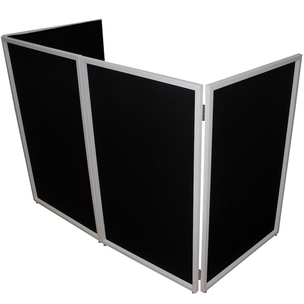 Pro X 4 Panel DJ Facade MK3 Black Frame + 2 Corner Shelves & Carry Bag + Black and White Scrims + 4x Wash Lights + 3x DMX Cables - Image 7