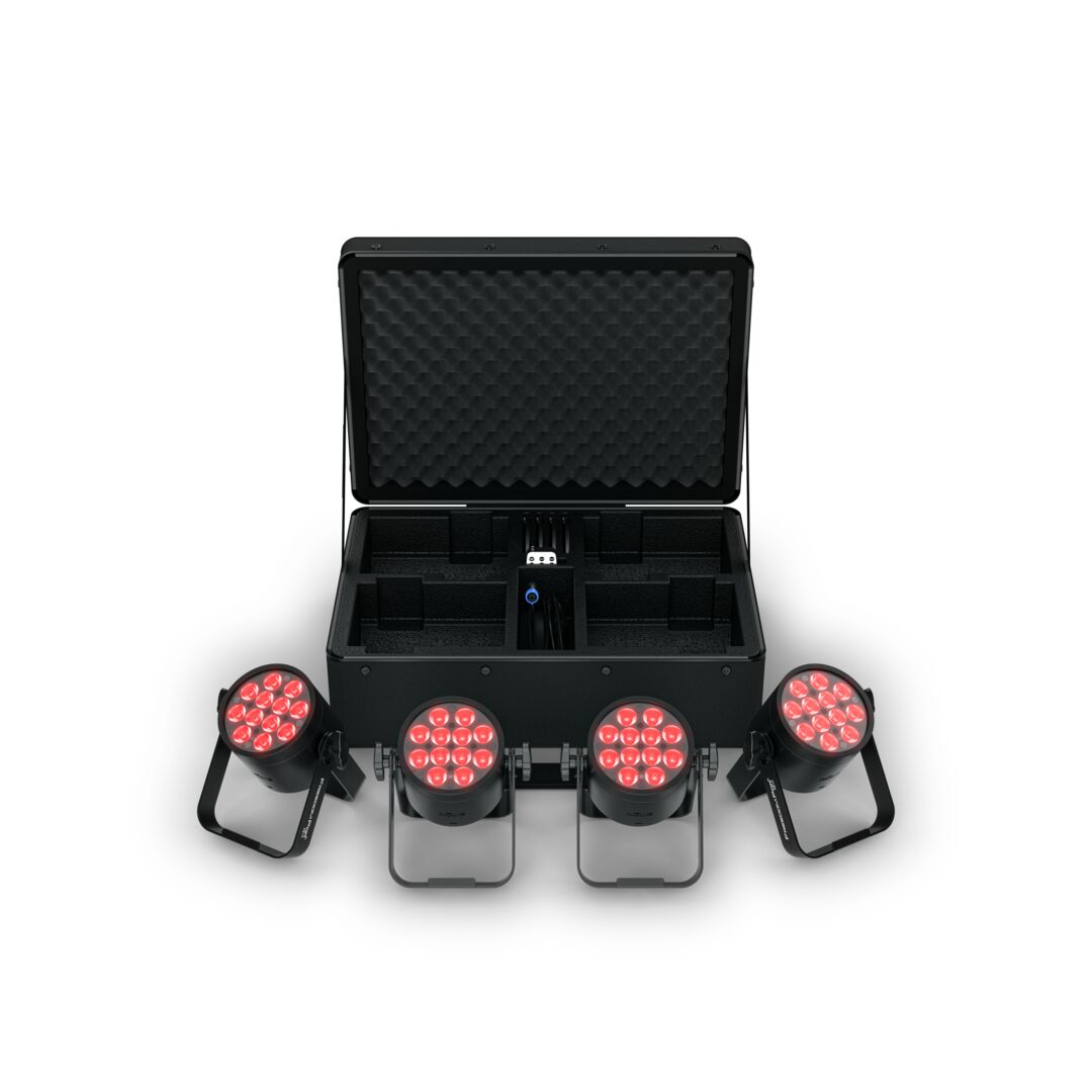 Chauvet DJ Freedom Par Q12 X4 Complete Wireless Uplighting Kit