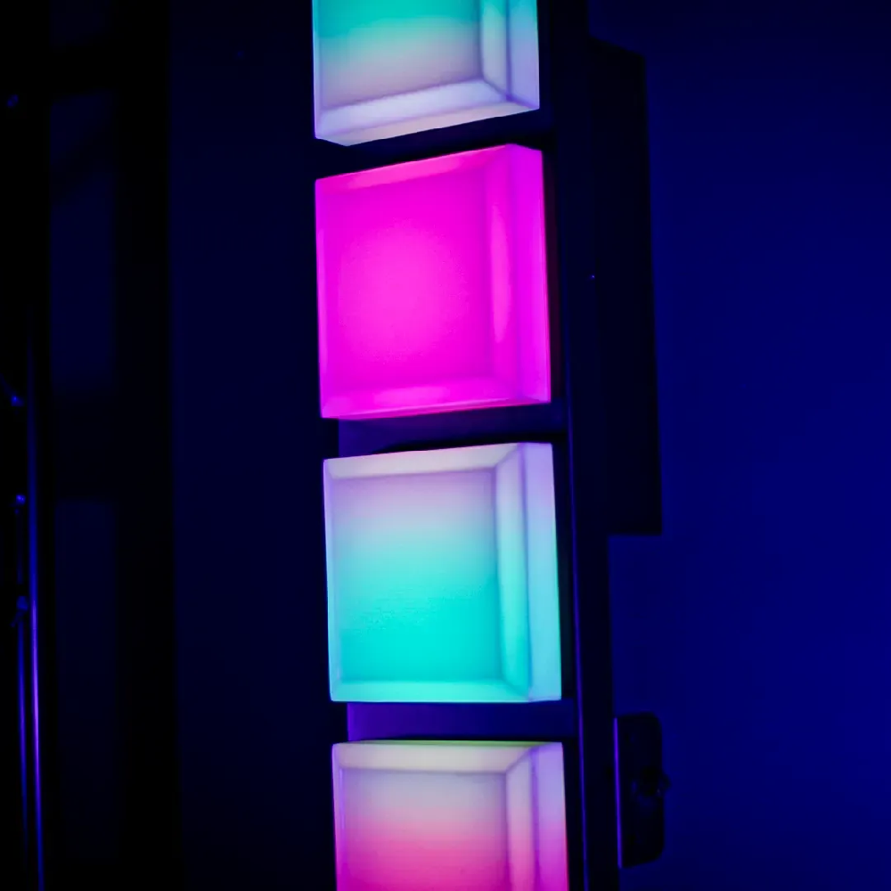 2x Blizzard Lighting InfiniPix™ Lil' Spektro RGB Pixel-Mapped Block FX Tripod Included! + DMX Cable - Image 3