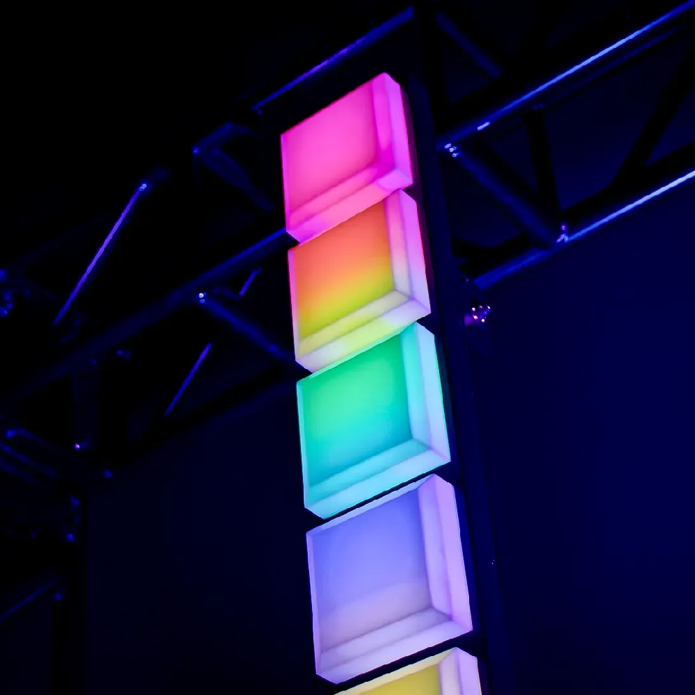 2x Blizzard Lighting InfiniPix™ Lil' Spektro RGB Pixel-Mapped Block FX Tripod Included! + DMX Cable - Image 5