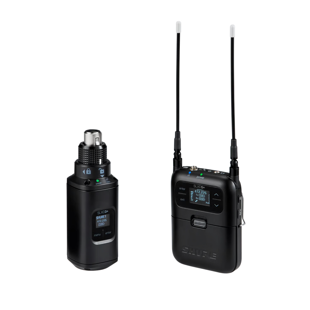 Shure Portable Digital Wireless System with SLXD3+ Plug On Transmitter