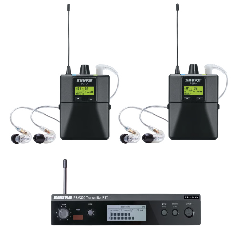 Shure PSM300 Twinpack Pro J13 (P3TRA215TWP) + 2x 3.5mm TRS to XLR-M - Image 2
