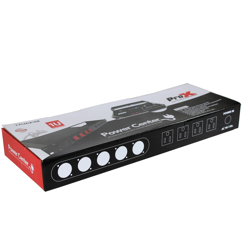 ProX 1U 15Amp 4 Channel Circuit Breaker Switch Panel w 2 USB C & 5 Punched Spaces - Image 4