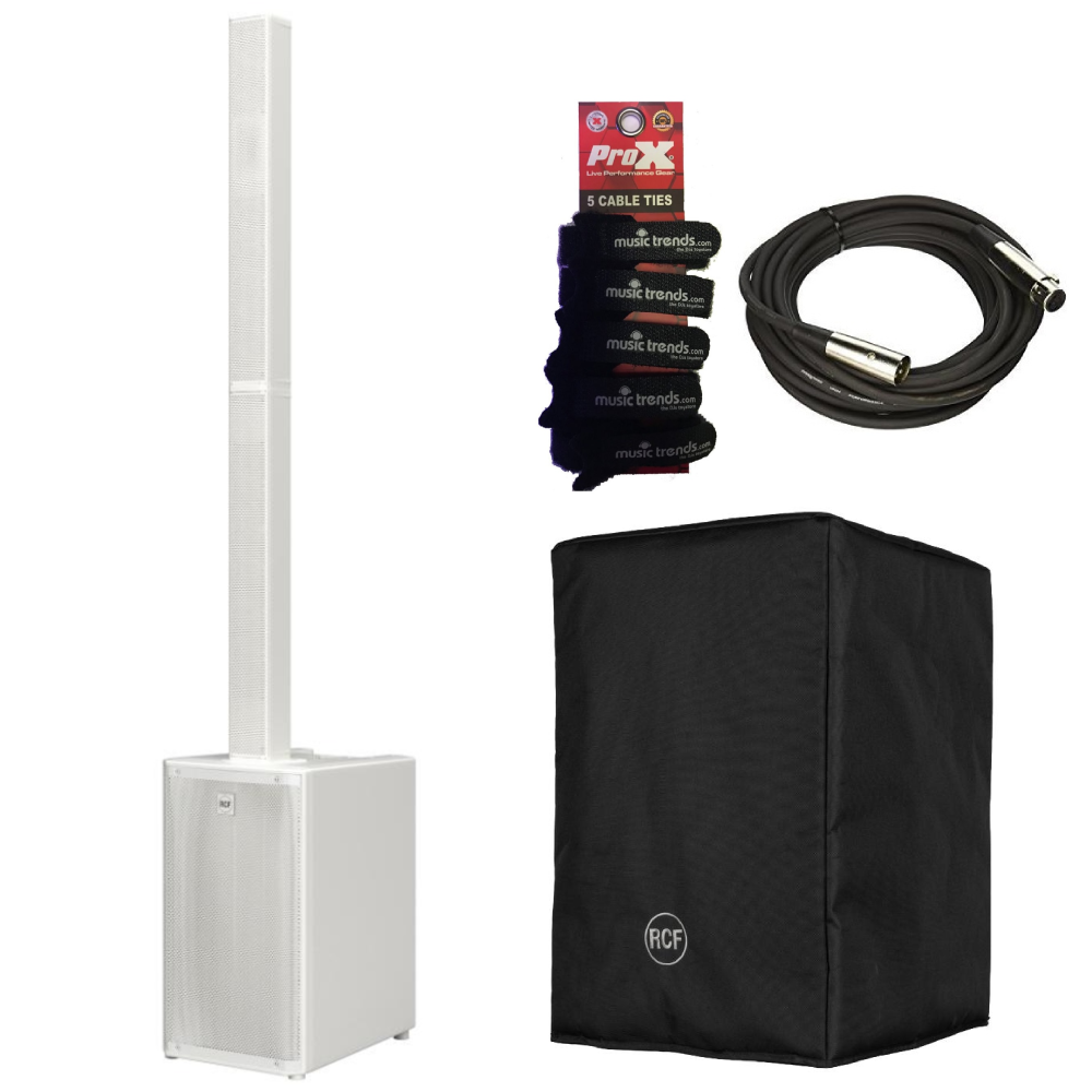 RCF EVOX J11 Active 3500w 12" Three-way Column Array White + Cover + XLR