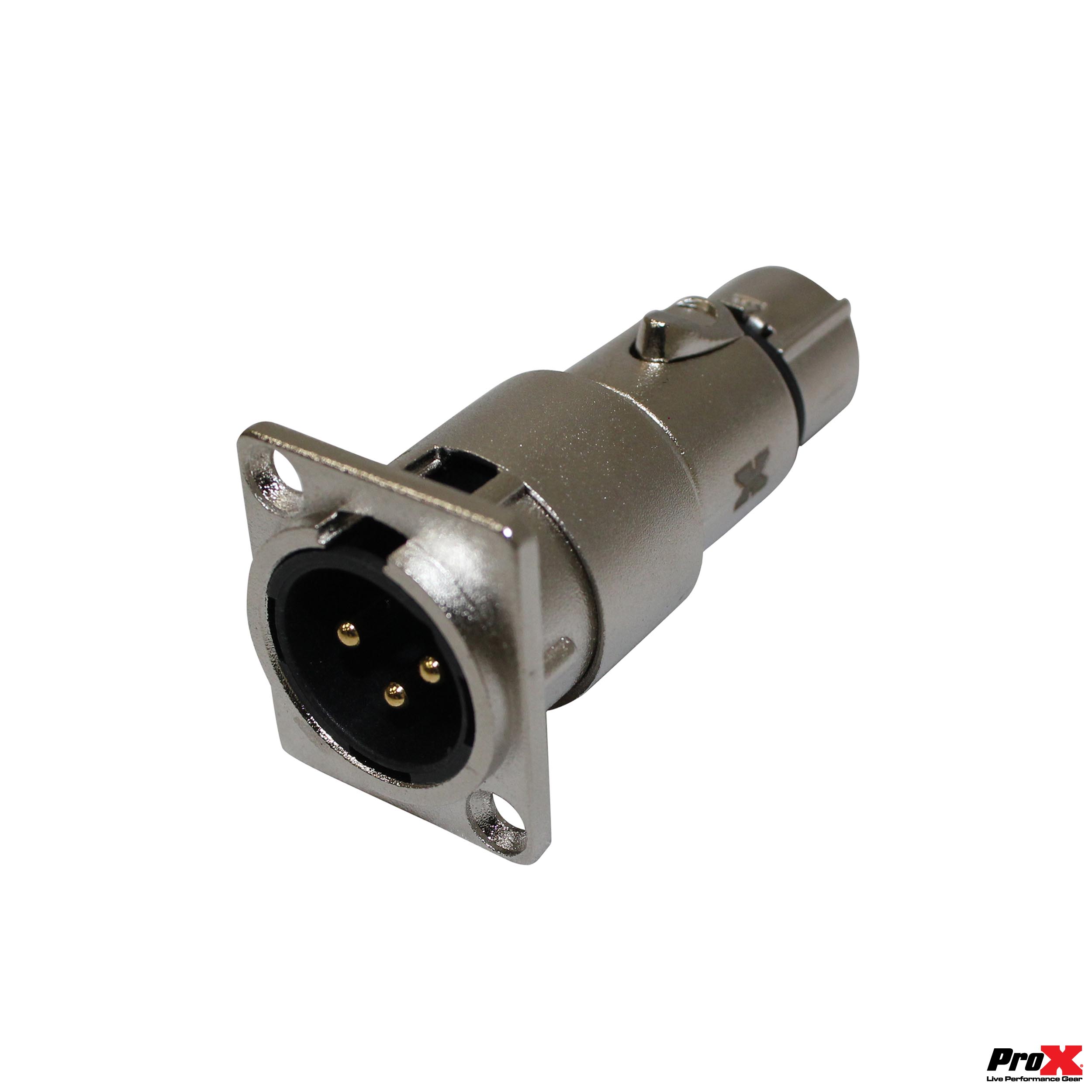 Pro X XLR Male To Female Adapter For Panel Mount
