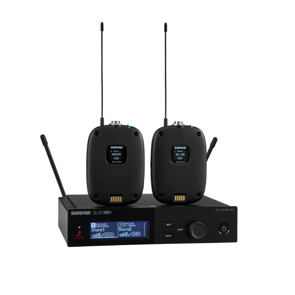 Shure SLXD14D+ Dual Wireless Bodypack System