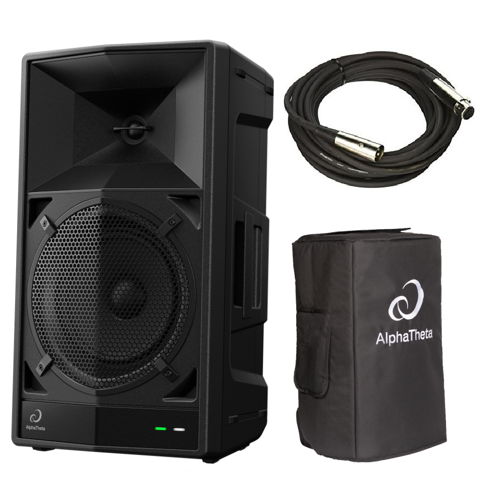 AlphaTheta WAVE-EIGHT Portable DJ Speaker + Cover + XLR