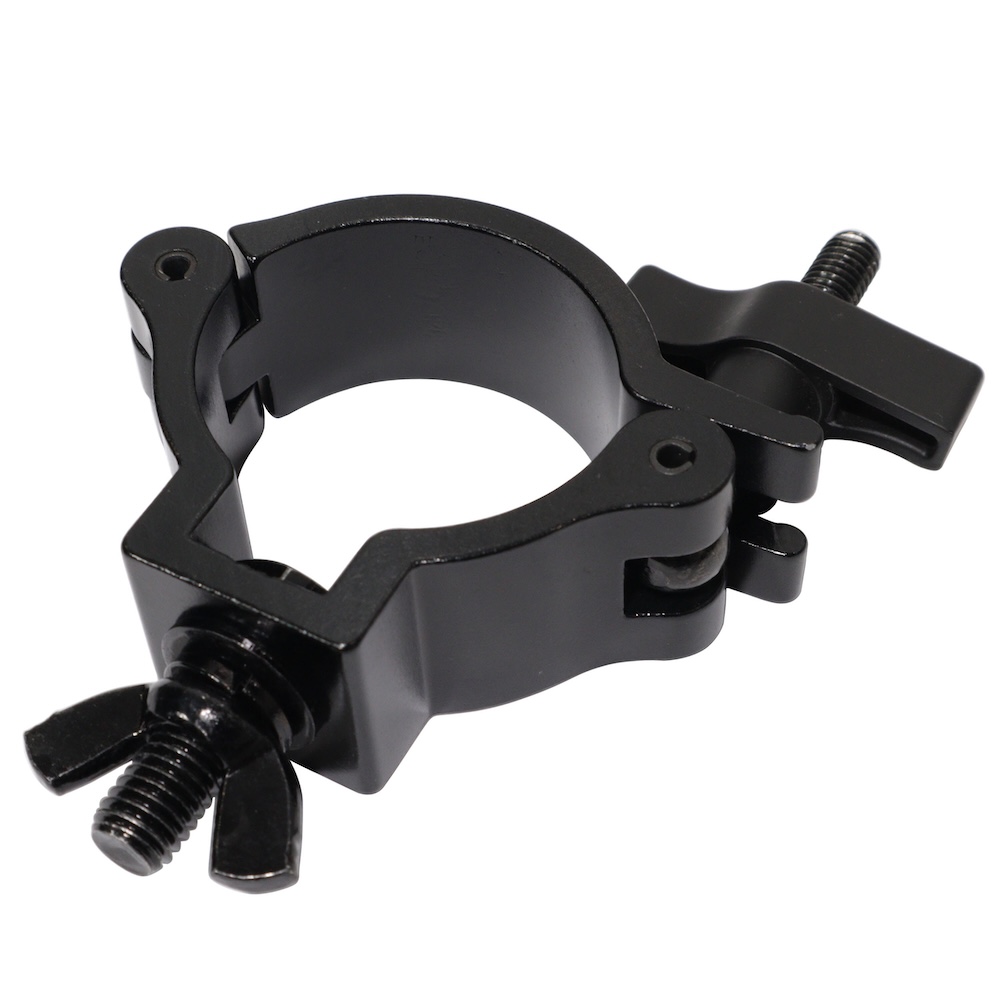 Pro X Black Aluminum Slim M10 O-Clamp with Big Wing Knob for 2" Truss