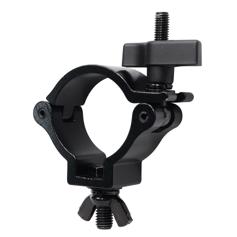 Pro X Black Aluminum Slim M10 O-Clamp with Big Wing Knob for 2" Truss - Image 2