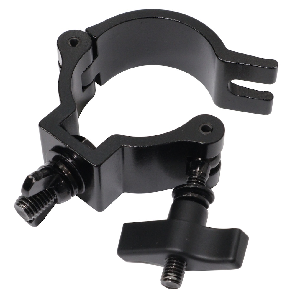Pro X Black Aluminum Slim M10 O-Clamp with Big Wing Knob for 2" Truss - Image 3